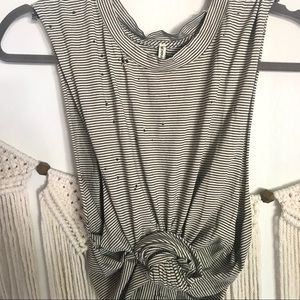 NWT LF distressed striped tank top